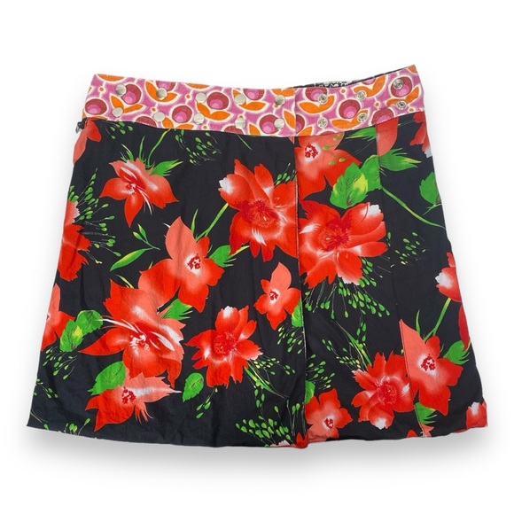 Floral Mini Skirt Reversible Colorful Print Party Fashion Skirt‎ 0378 - Picture 1 of 8
